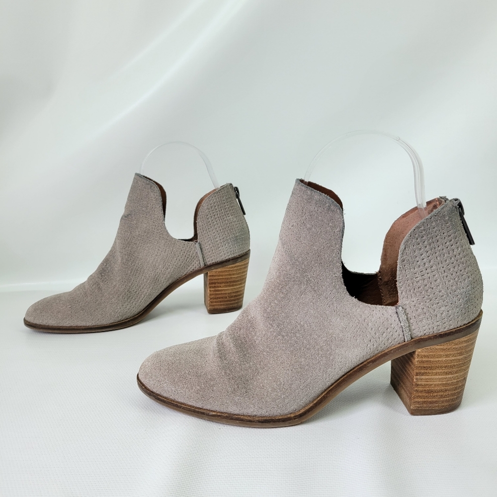 Lucky Brand Leather Slip On Booties Sz 6